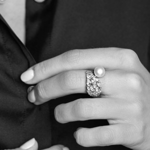 Cluster Ring With Pearl