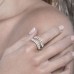 Ring With Double Line Inner Baby Pearls