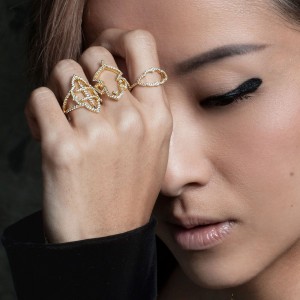 Symbole Yellow Silver Ring