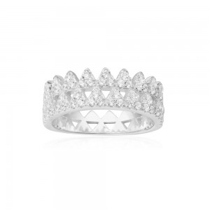 Spikes Double Line Ring