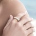 Yellow Silver Ring With Pearls