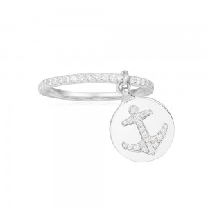 Ring With Anchor Coin