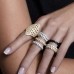 Black Silver Spikes Ring