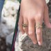 Yellow Silver Falcon Ring