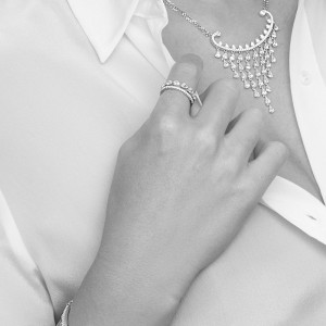 Soiree Silver Double Ring