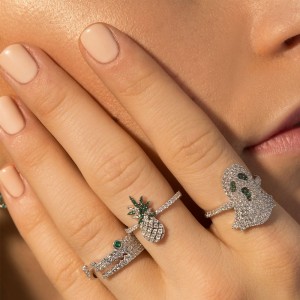 Pineapple Silver Ring
