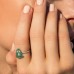 Silver Green Little Ghost Ring