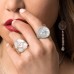 Silver Star Statement Ring With Mother Of Pearl