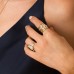 Snake Ring - yellow silver