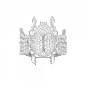 Silver Scarab Ring