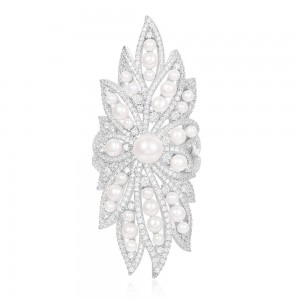Silver 'divines' Ring With Pearl