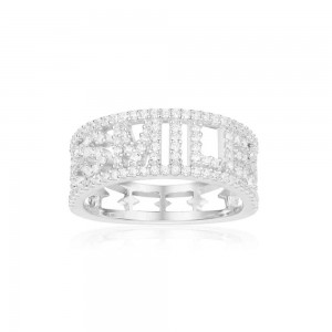 Silver 'smile' Ring