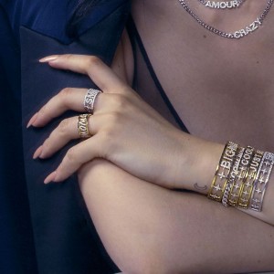 Silver 'smile' Ring