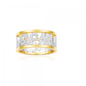 Yellow Silver 'apm Monaco' Ring