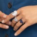 Navy Silver 'space Shooter' Ring