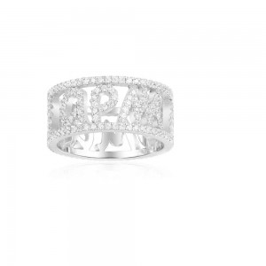 Silver Apm Monaco Signature Ring