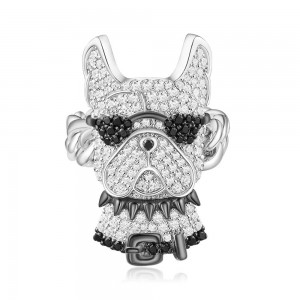 Black Silver 'doggy' Chain Ring