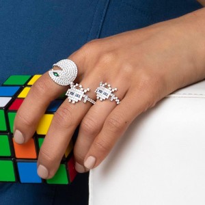 Silver 'space Shooter' Ring