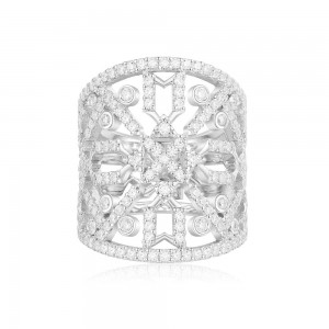 Silver Mandala Love Ring