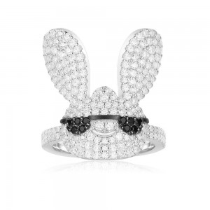 Silver Bad Rabbit Ring