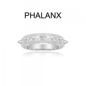 Silver 'hérisson' Phalanx Ring