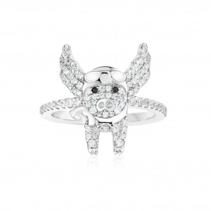 Silver L'aviateur Ring
