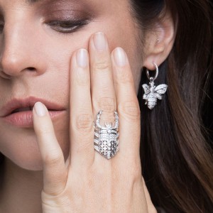 Silver Scarab Ring