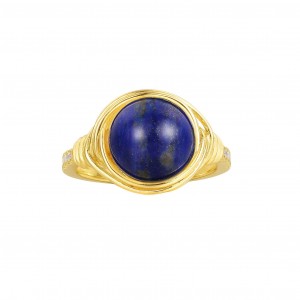 Yellow Silver Intemporel Lapis Ring