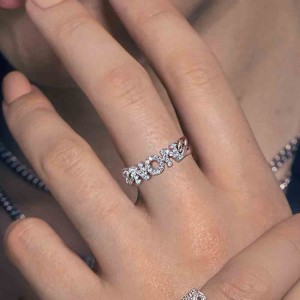 Silver 'oui-non' Ring