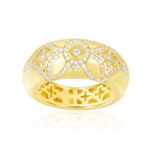 Yellow Silver La Belle Époque Ring