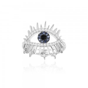 Silver Pop Lucky Eye Ring
