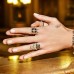 Yellow Silver Soleil Statement Ring