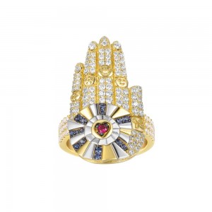 Yellow Silver La Belle Époque Lucky Hand Ring
