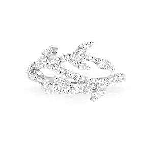 Silver Festival Leaf Ring