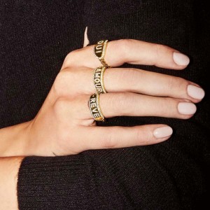 Yellow Silver Reve Chain Ring