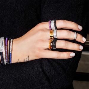 Black Silver KalÉidoscope Classic Ring