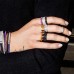 Black Silver KalÉidoscope Classic Ring