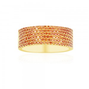 Yellow Silver KalÉidoscope Ring