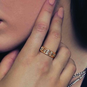 Pink Silver Je T'aime Ring