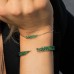 Silver Green Croco Bracelet