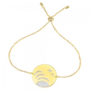 Yellow Silver Galaxy Bracelet