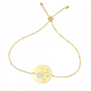 Yellow Silver Mini Galaxy Bracelet