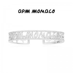 Silver 'apm Monaco' Open Cuff
