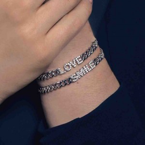 Silver 'love' Chain Bracelet