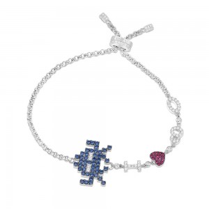 Navy Silver  'space Shooter' Bracelet