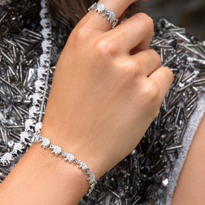 Silver Equilibre Elephant Bracelet