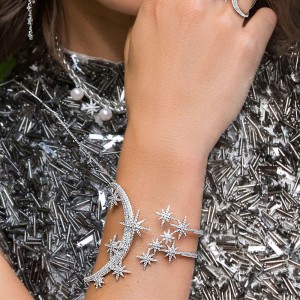 Silver MÉtÉorites De NoËl Bangle