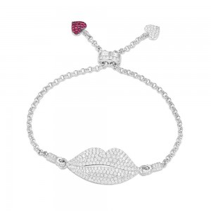 Silver Lip Bracelet