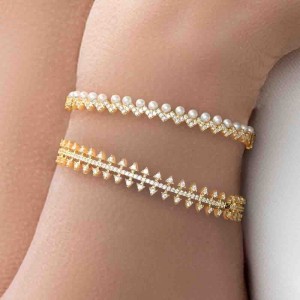 Yellow Silver Up And Down Bracelet