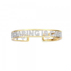 Silver 'sharing Is Caring' Bracelet